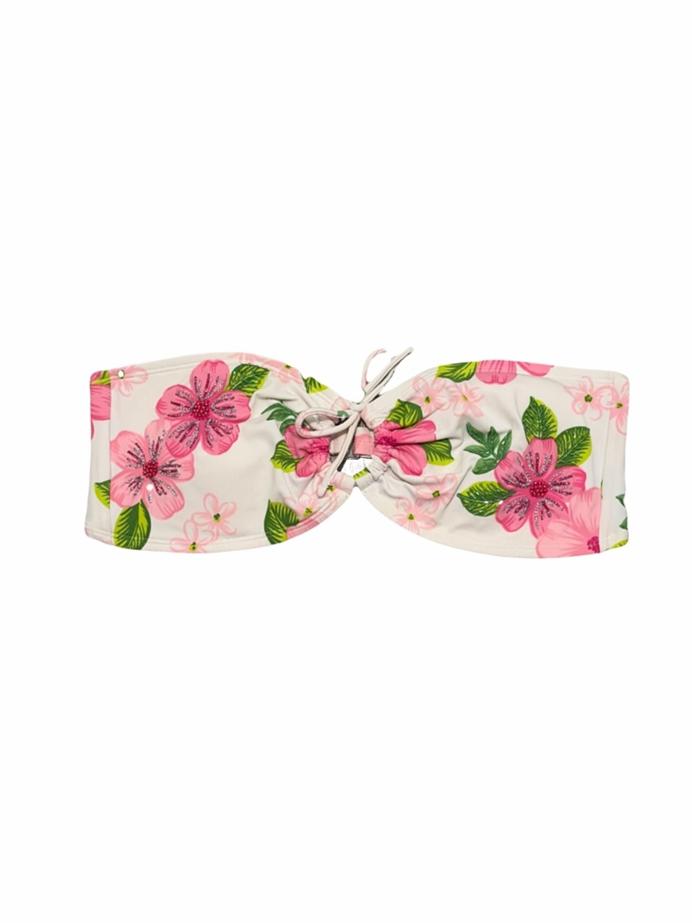 Y2K Floral Bandeau Swim Top